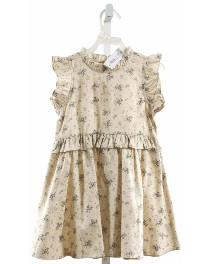 RYLEE & CRU  IVORY  FLORAL  DRESS WITH RUFFLE