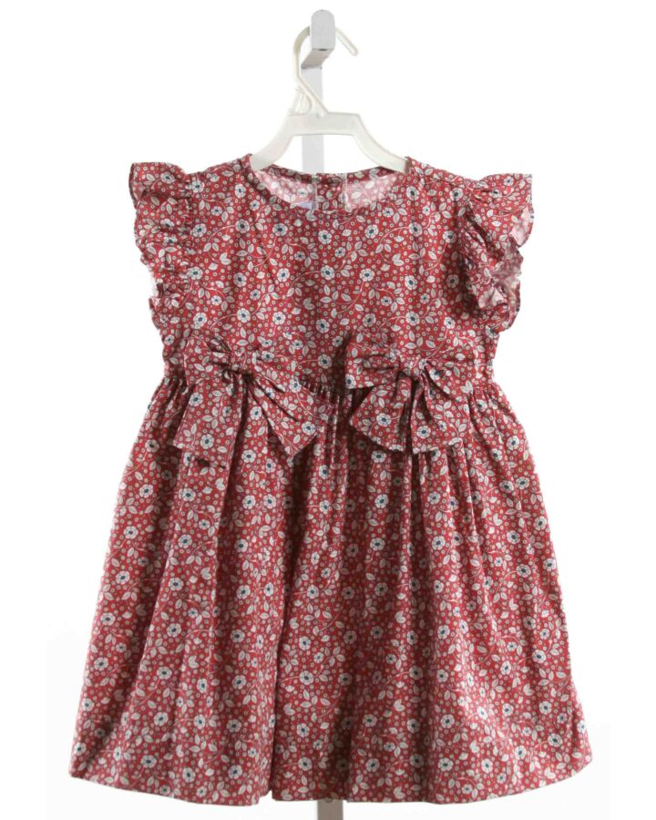 BELLA BLISS  RED  FLORAL  DRESS WITH BOW