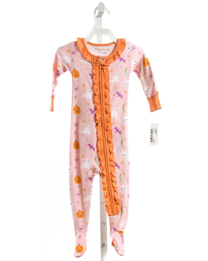 CHARMING MARY  PINK  PRINT  LAYETTE WITH RUFFLE