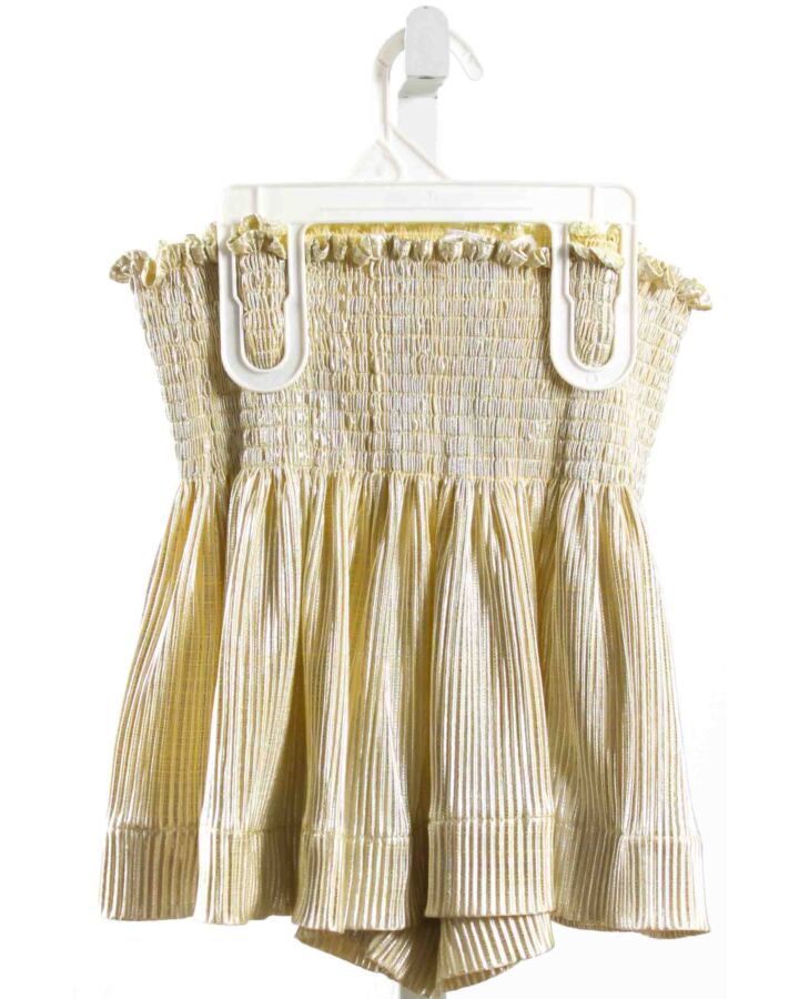 QUEEN OF SPARKLES  GOLD   SMOCKED SHORTS