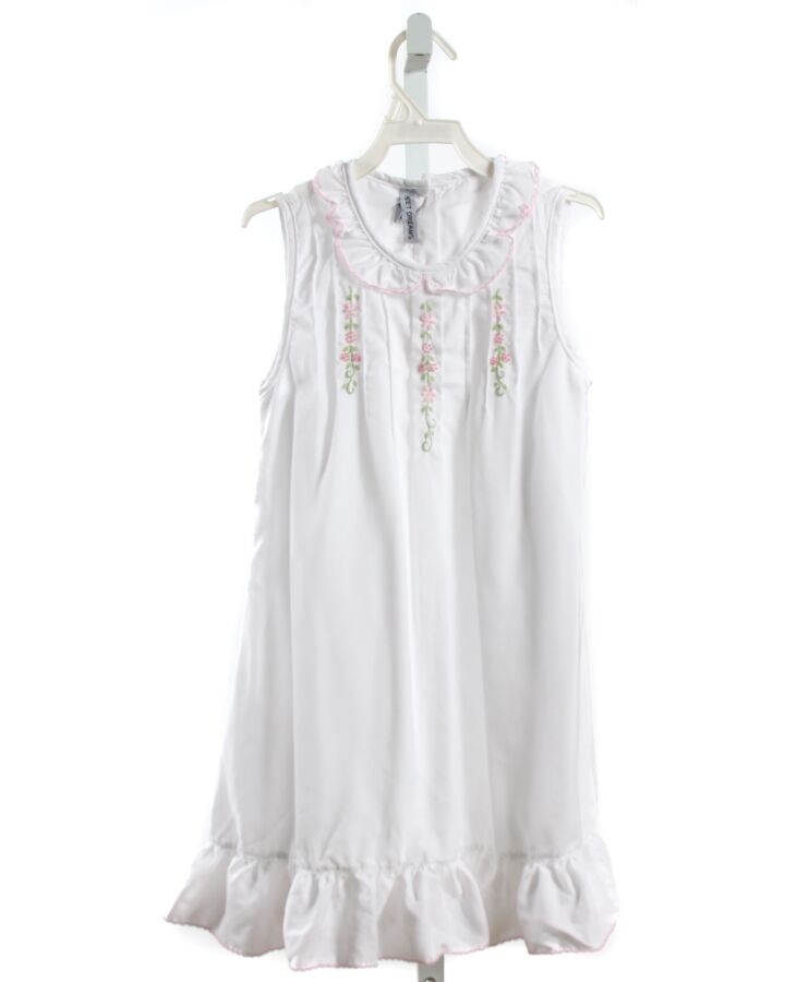 SWEET DREAMS  WHITE  FLORAL EMBROIDERED LOUNGEWEAR