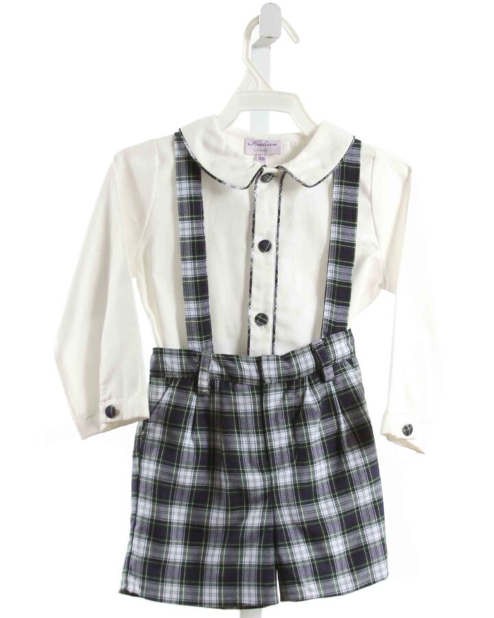 KIDIWI  NAVY  PLAID  2-PIECE OUTFIT