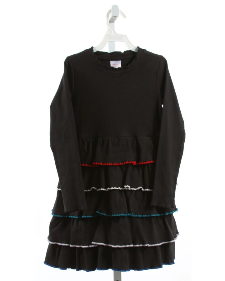 HANNA ANDERSSON  BLACK    KNIT DRESS WITH RUFFLE
