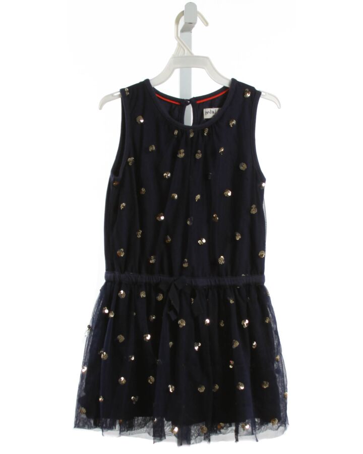 MINI BODEN  NAVY TULLE   PARTY DRESS WITH SEQUINS