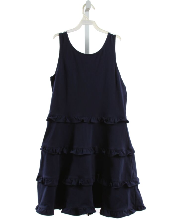 POLO BY RALPH LAUREN  NAVY    KNIT DRESS WITH RUFFLE