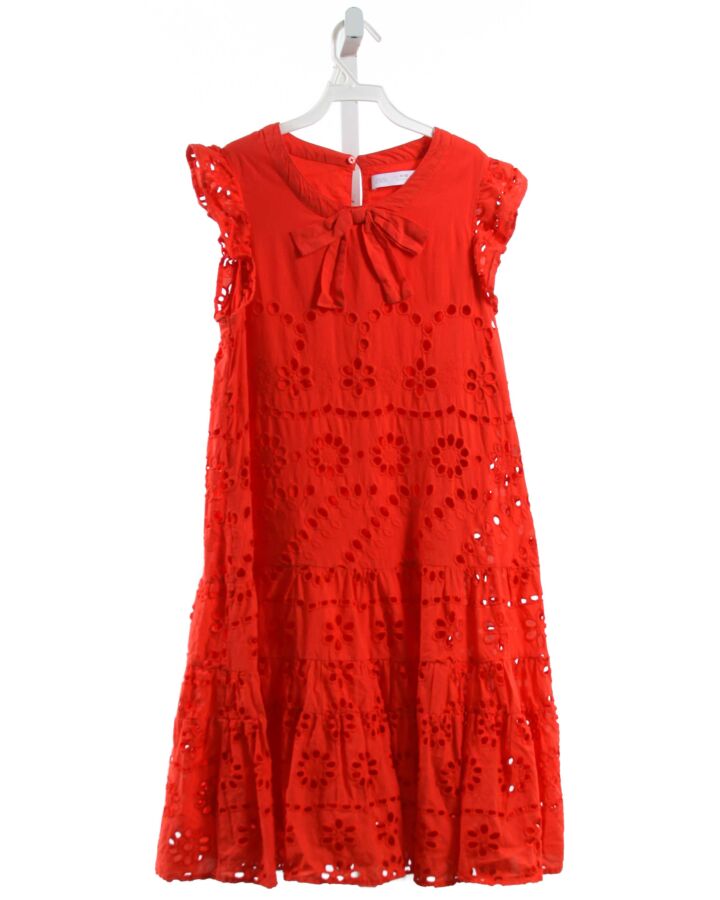 ZARA  RED EYELET   DRESS