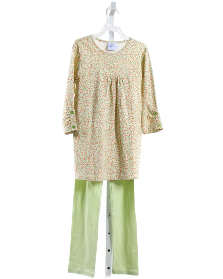 EYELET & IVY  LT GREEN  FLORAL  2-PIECE OUTFIT