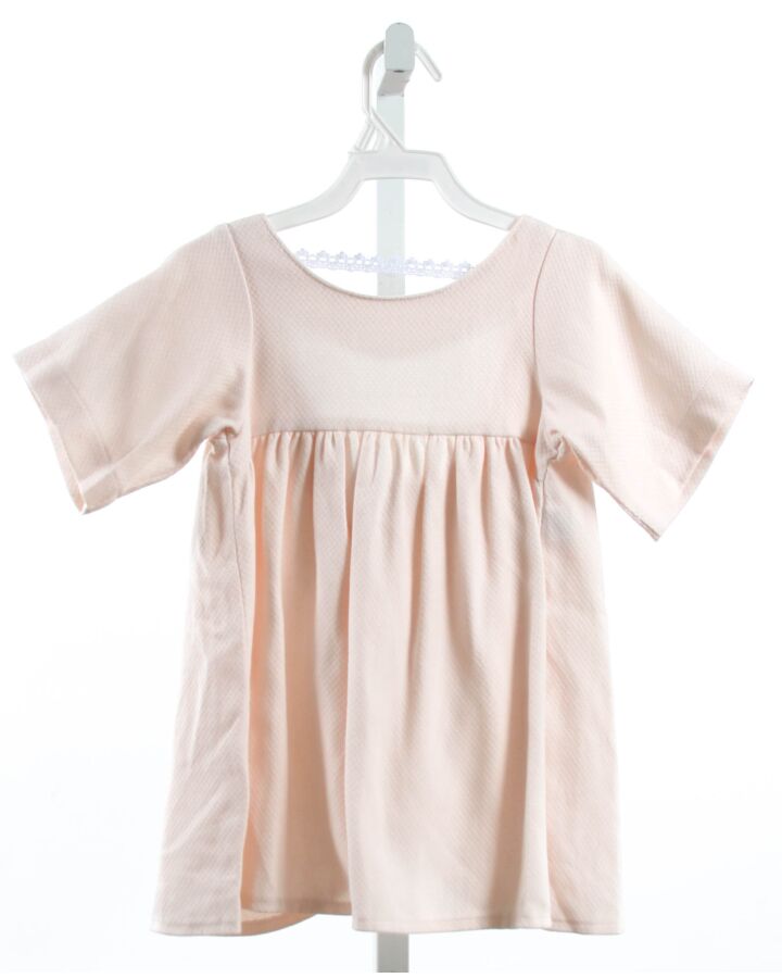 MARY & GRACE  LT PINK    KNIT SS SHIRT WITH LACE TRIM