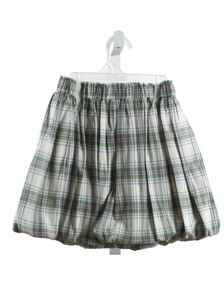 MARY & GRACE  GREEN  PLAID  SKIRT WITH BUBBLE HEM