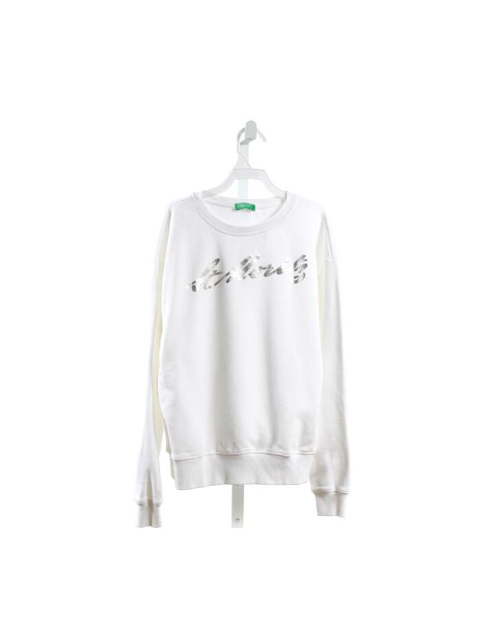 UNITED COLORS OF BENETTON  WHITE   PRINTED DESIGN PULLOVER 