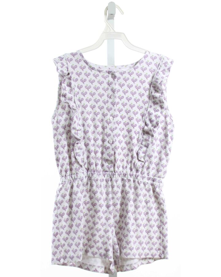 LILA + HAYES  PURPLE    KNIT ROMPER WITH RUFFLE