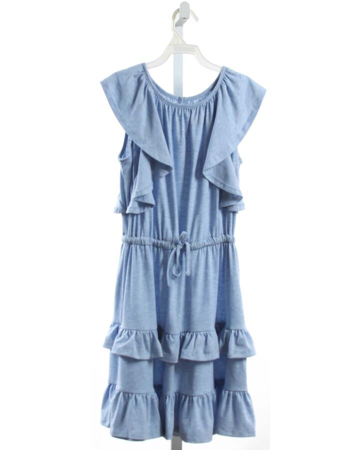 US ANGELS  LT BLUE  KNIT DRESS WITH RUFFLE