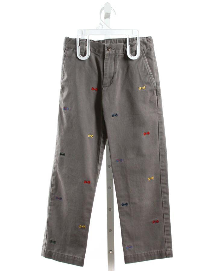 BROOKS BROTHERS  GRAY   EMBROIDERED PANTS