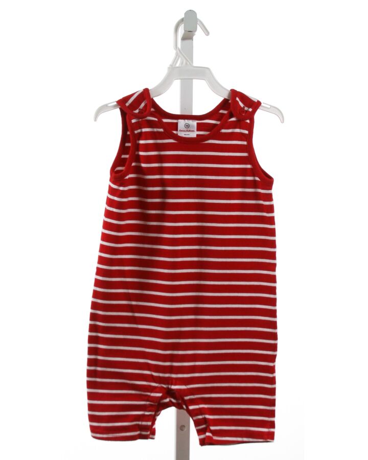 HANNA ANDERSSON  RED  STRIPED  KNIT ROMPER 