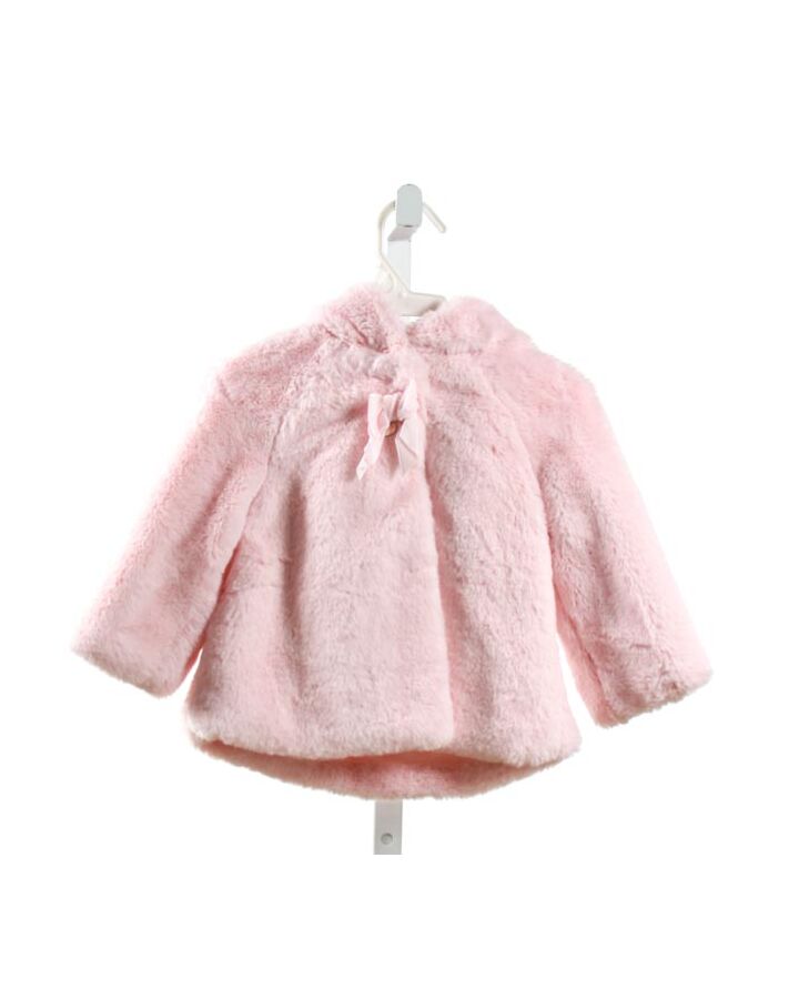 MAYORAL  PINK FLEECE   DRESSY OUTERWEAR WITH BOW