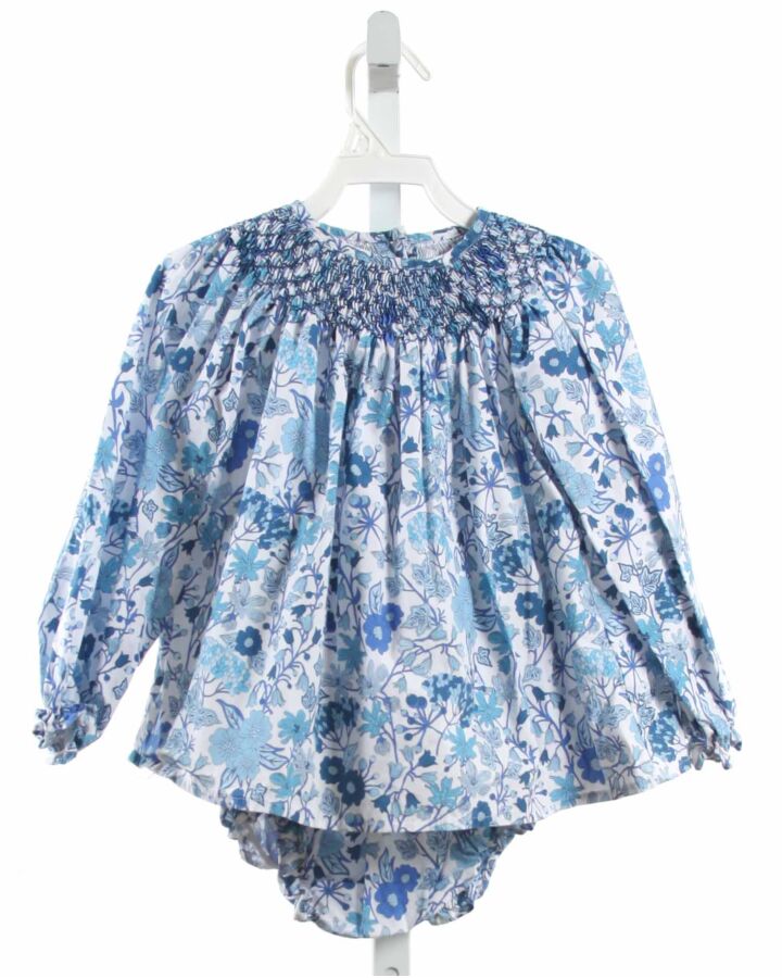 BELLA BLISS  BLUE  FLORAL SMOCKED 2-PIECE OUTFIT