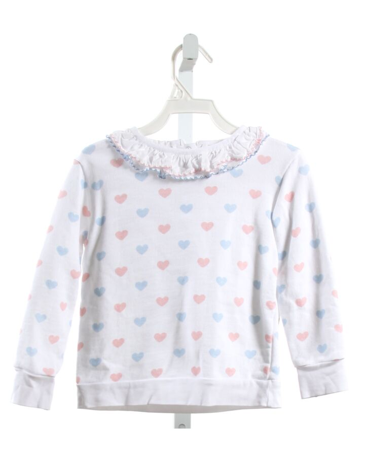 SAL & PIMENTA  WHITE  PRINT  PULLOVER WITH RUFFLE