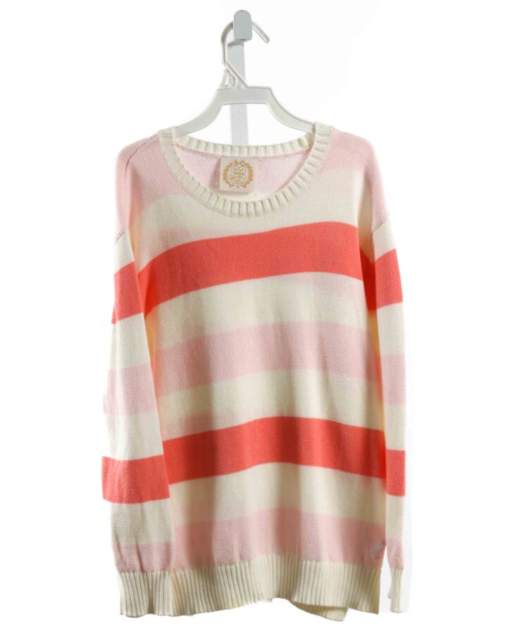 THE BEAUFORT BONNET COMPANY  PINK  STRIPED  SWEATER