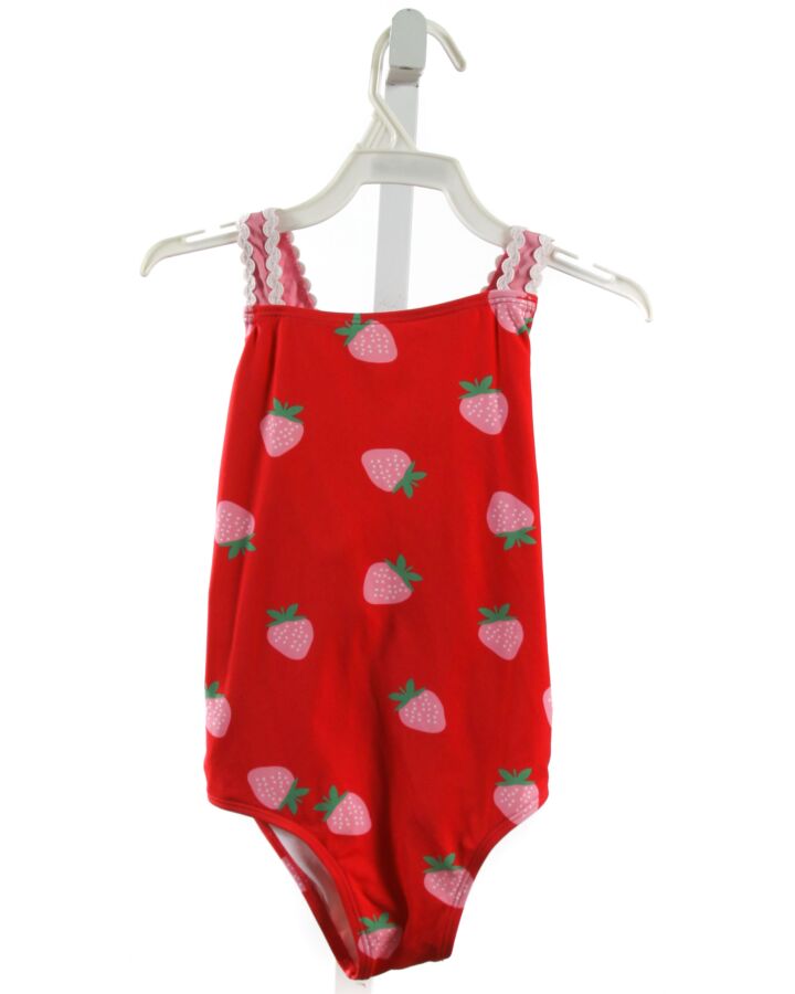 THE BEAUFORT BONNET COMPANY  RED    1-PIECE SWIMSUIT WITH RIC RAC