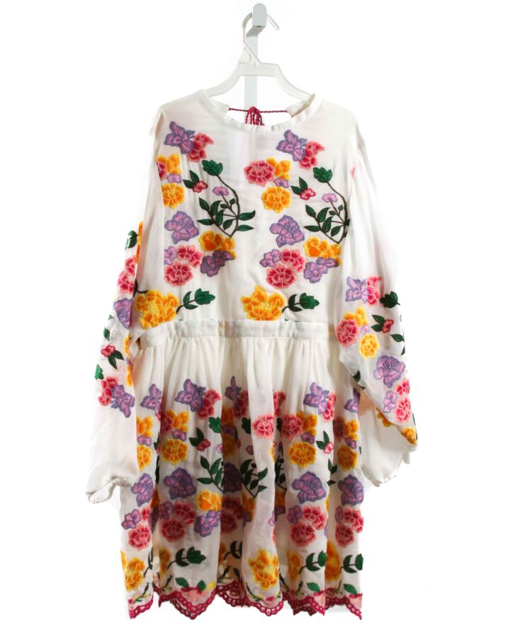 MARLO  WHITE  FLORAL EMBROIDERED DRESS