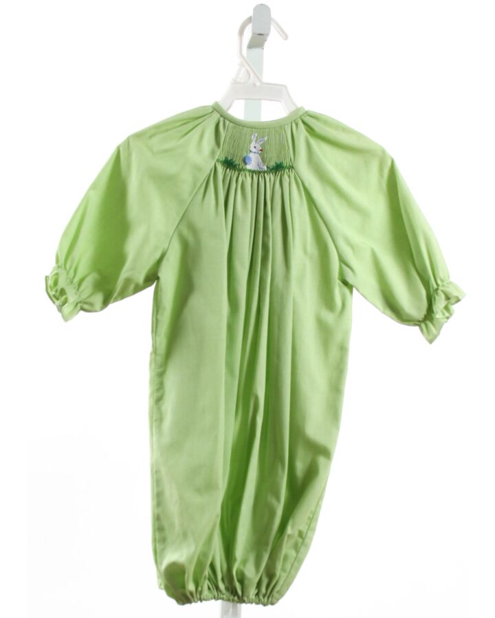 COLLECTION BEBE  LT GREEN  MICROCHECK SMOCKED LAYETTE