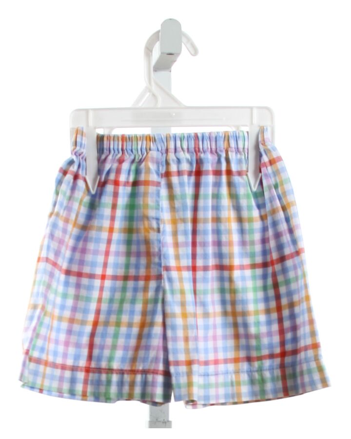 RED BEANS  MULTI-COLOR  GINGHAM  SHORTS
