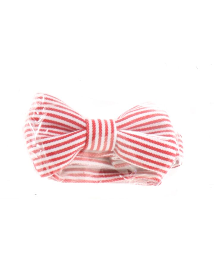 BABY BOW TIE  RED  STRIPED  TIE