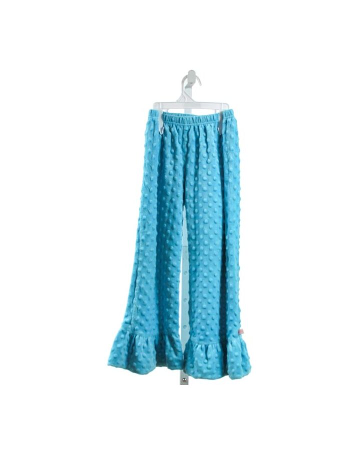 LOLLY WOLLY DOODLE  BLUE FLEECE  PANTS WITH RUFFLE
