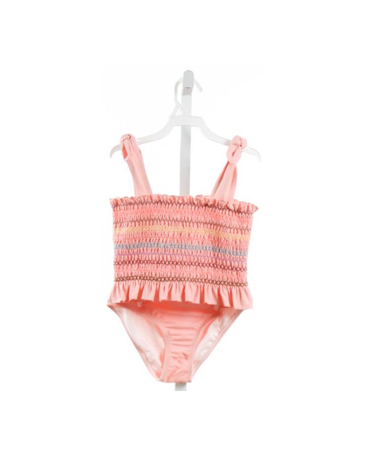 MAISON ME  PINK   SMOCKED 2-PIECE SWIMSUIT 