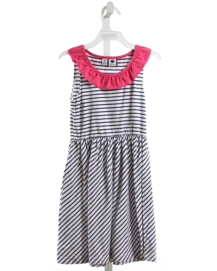 BUSY BEES  WHITE  STRIPED  DRESS