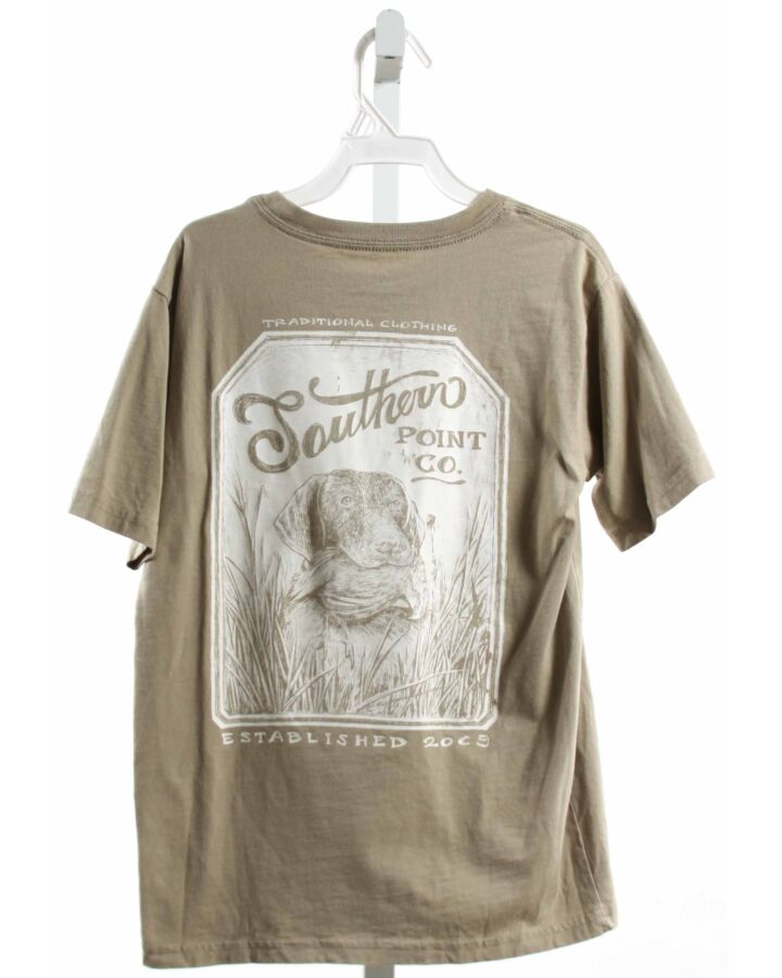 SOUTHERN POINT CO  BROWN   PRINTED DESIGN T-SHIRT
