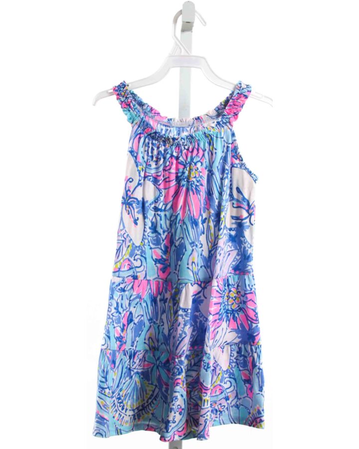 LILLY PULITZER  BLUE  FLORAL  KNIT DRESS