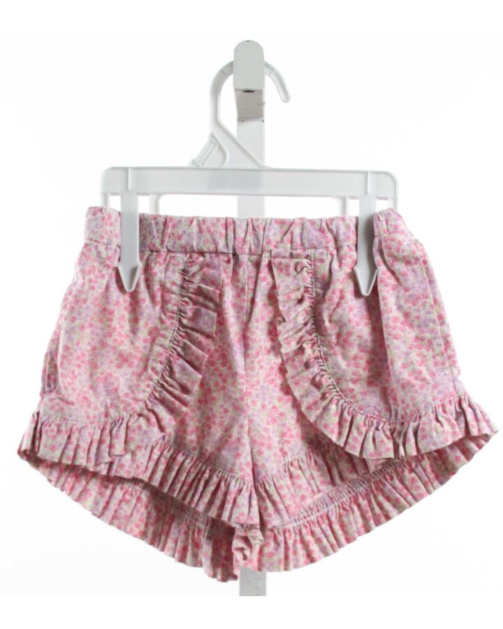 BELLA BLISS  PINK  FLORAL  SHORTS WITH RUFFLE