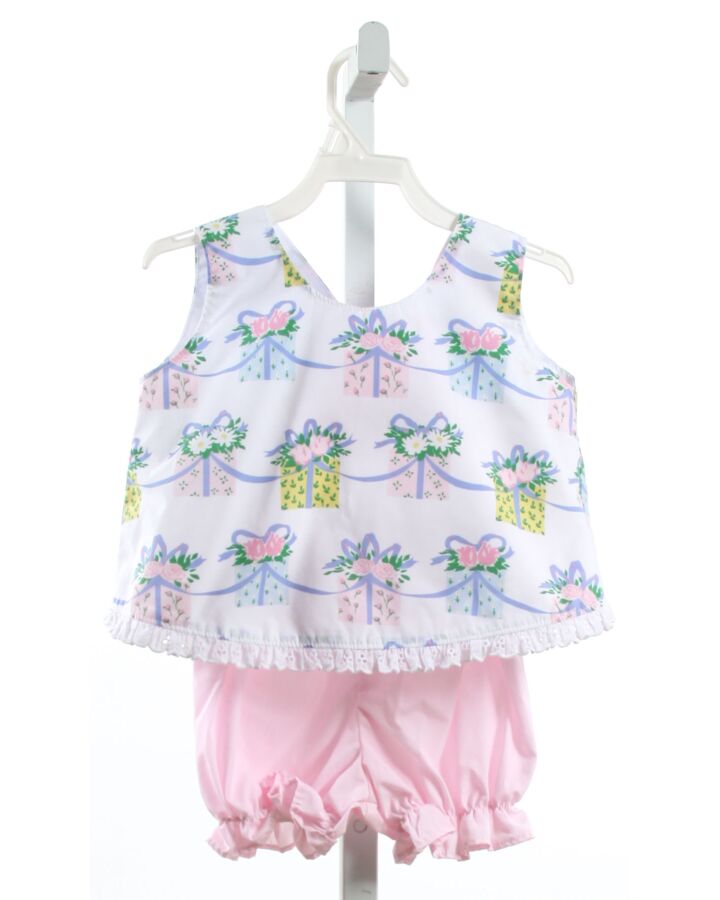 THE BEAUFORT BONNET COMPANY  MULTI-COLOR  FLORAL  2-PIECE OUTFIT WITH EYELET TRIM