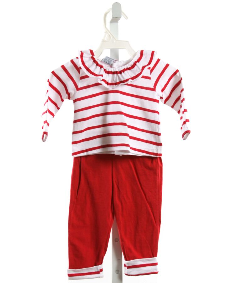 BABIDU  RED  STRIPED  2-PIECE OUTFIT