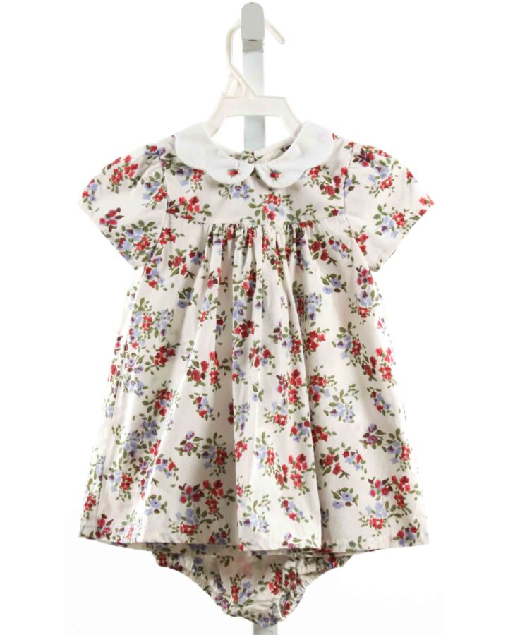EDGEHILL COLLECTION  WHITE  FLORAL  DRESS