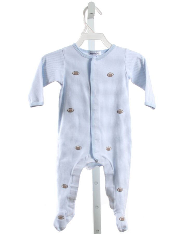 MAGNOLIA BABY  BLUE  STRIPED EMBROIDERED LAYETTE