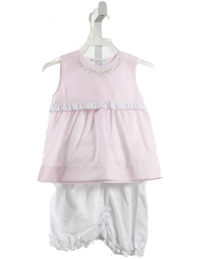 FELTMAN BROTHERS  LT PINK   EMBROIDERED 2-PIECE OUTFIT