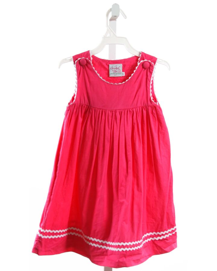SMOCKED OR NOT  HOT PINK    DRESS WITH RIC RAC
