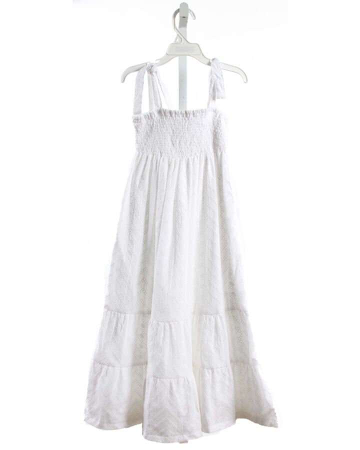 BUSY BEES  WHITE EYELET  SMOCKED DRESS