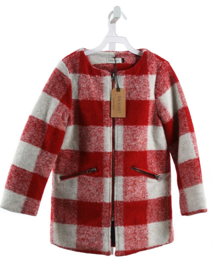 JEAN BOURGET  RED  CHECK  DRESSY OUTERWEAR