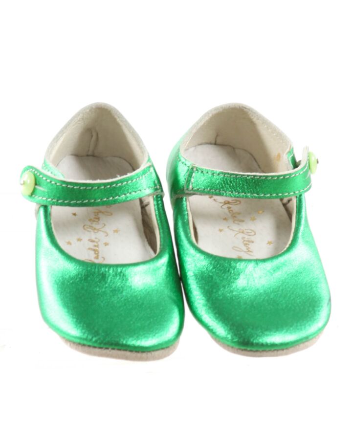 RACHEL RILEY GREEN MARY JANES *THIS ITEM IS GENTLY USED WITH MINOR SIGNS OF WEAR (MINOR STAIN) *EU SIZE SIZE 21 EQUIVALENT TO TODDLER SIZE 5-5.5 *EUC SIZE TODDLER 4