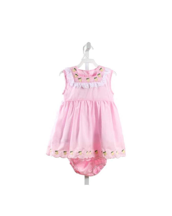 THE OAKS APPAREL   PINK    DRESS WITH EYELET TRIM