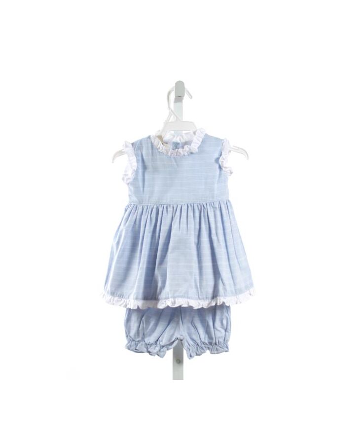 THE OAKS APPAREL   BLUE  STRIPED  2-PIECE OUTFIT WITH RUFFLE
