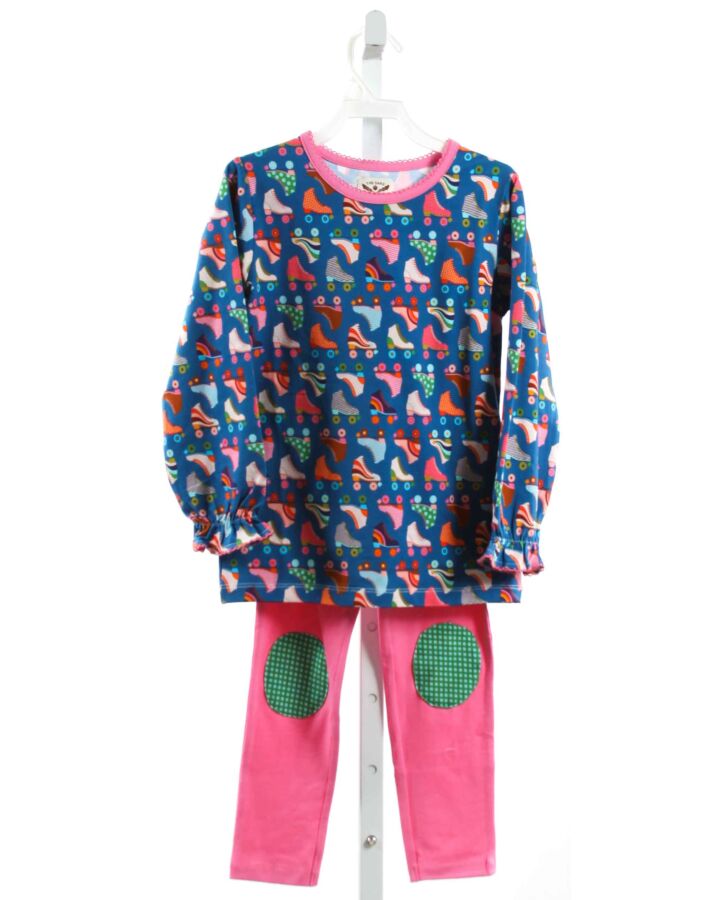 THE OAKS APPAREL   MULTI-COLOR KNIT   2-PIECE OUTFIT WITH PICOT STITCHING