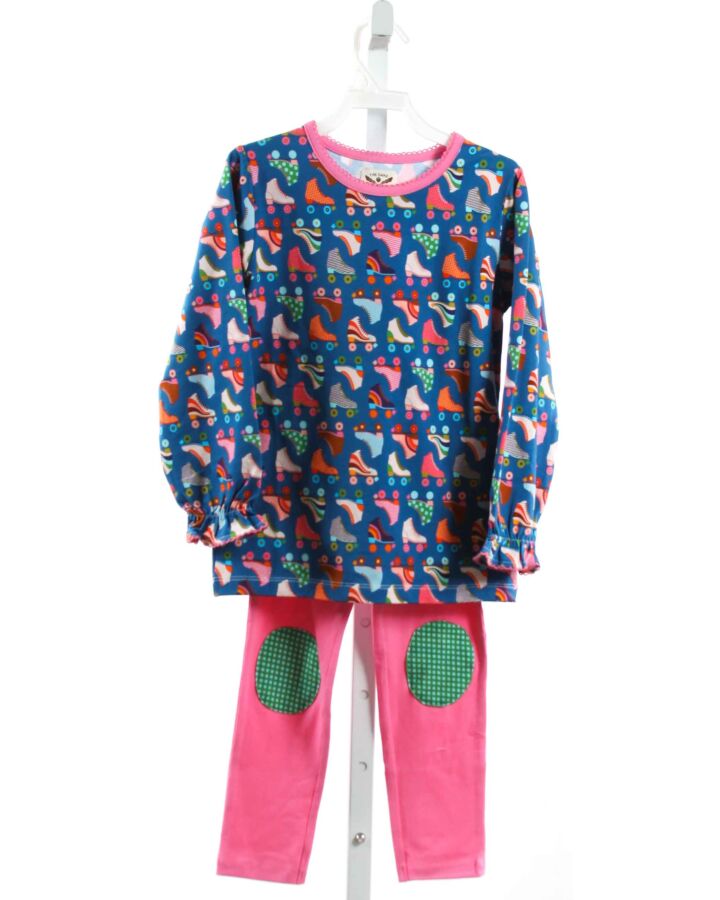 THE OAKS APPAREL   MULTI-COLOR KNIT   2-PIECE OUTFIT WITH PICOT STITCHING