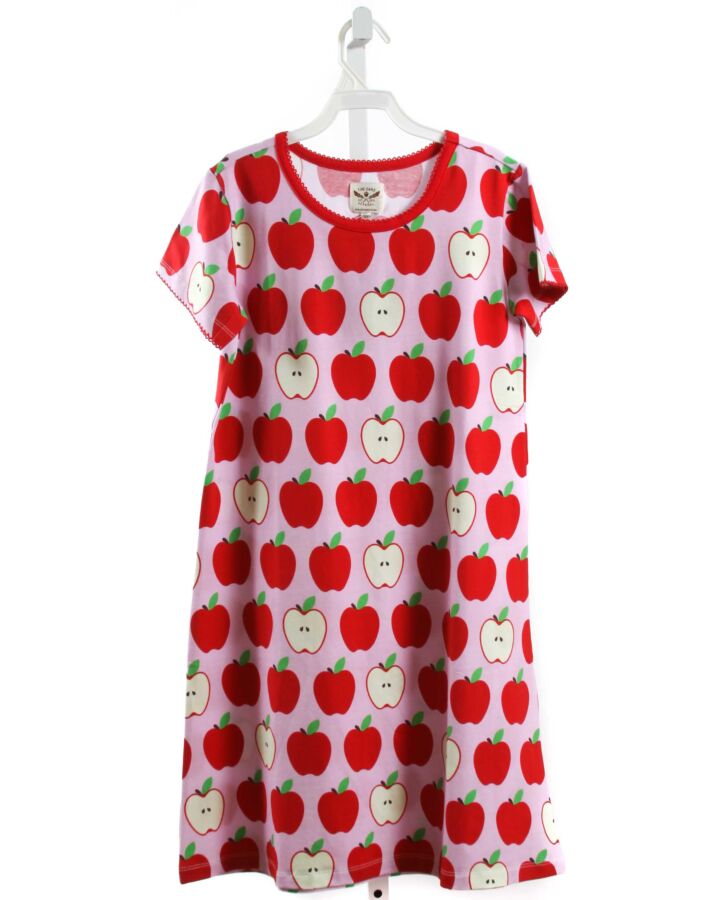 THE OAKS APPAREL   RED KNIT  PRINTED DESIGN DRESS