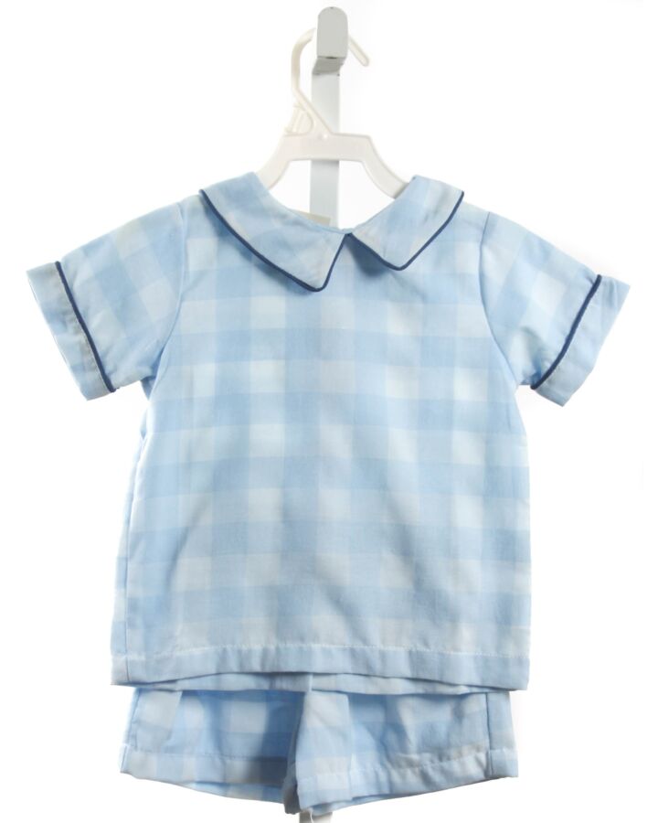 THE OAKS APPAREL   BLUE  GINGHAM  2-PIECE OUTFIT