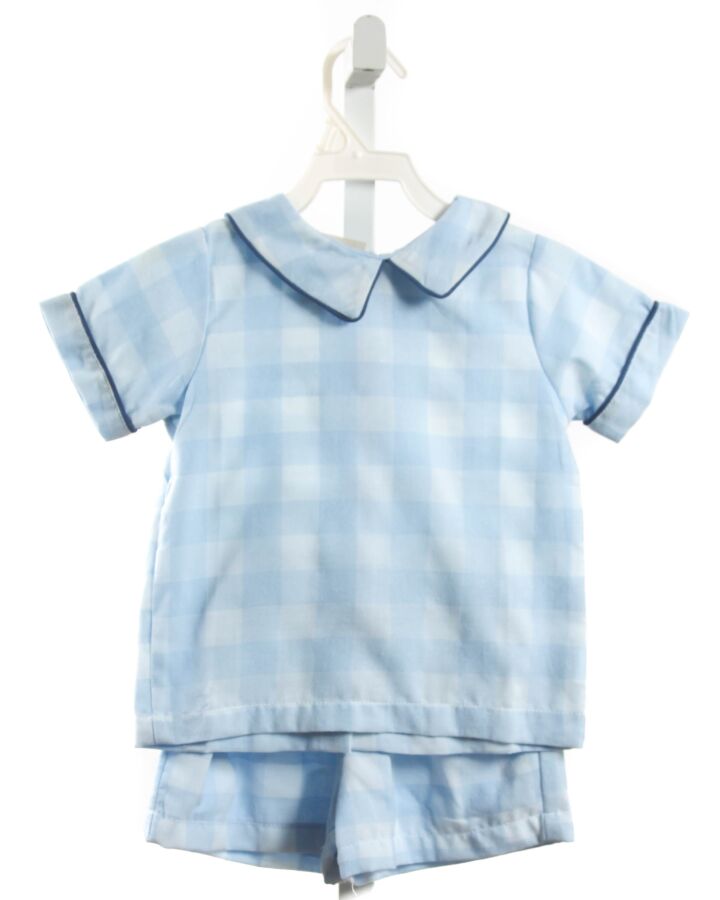 THE OAKS APPAREL   BLUE  GINGHAM  2-PIECE OUTFIT