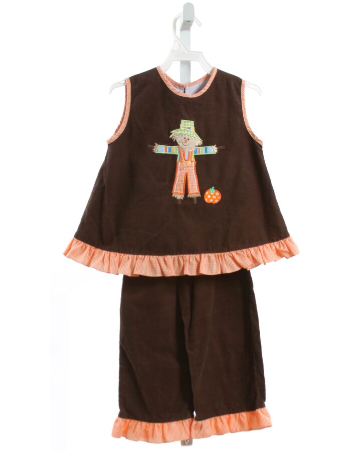 CLAIRE AND CHARLIE  BROWN CORDUROY  APPLIQUED 2-PIECE OUTFIT